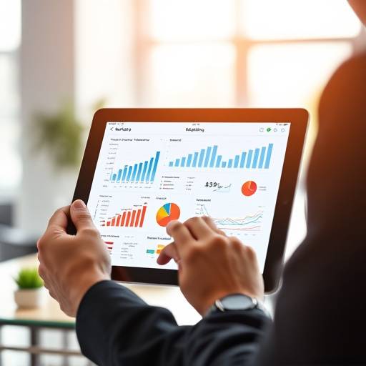 Digital Marketing course image showing a person analyzing marketing data on a tablet.