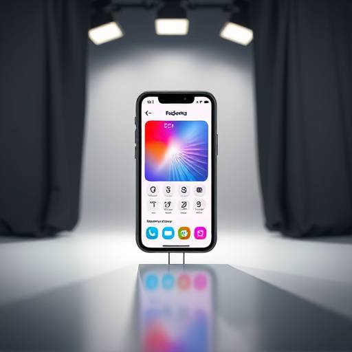 Mobile app development course image showing a smartphone with a mobile app interface.